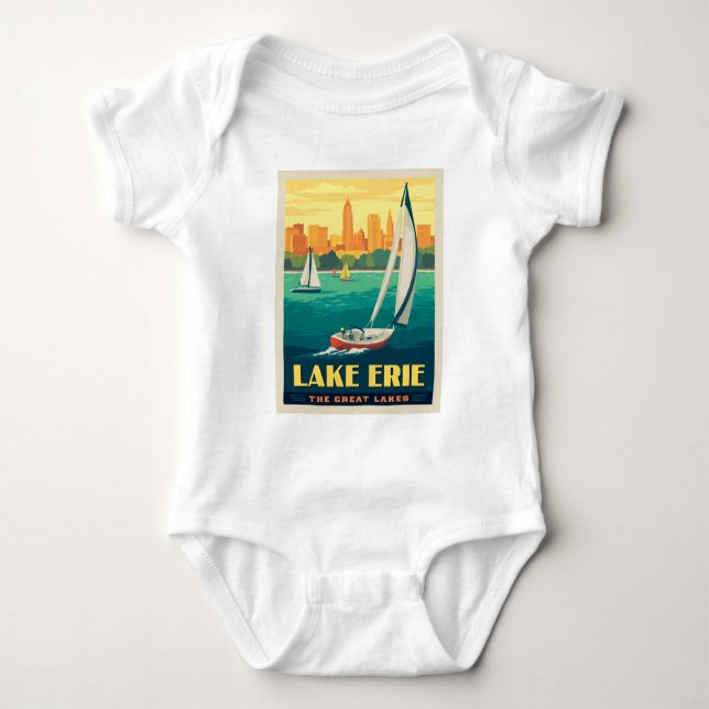 Great Lakes | Lake Erie Baby Bodysuit (Front)