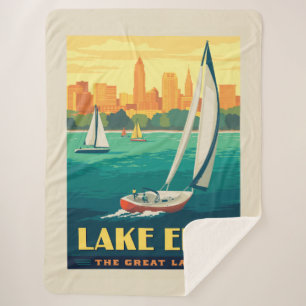 Great Lakes   Lake Erie Sherpa Blanket