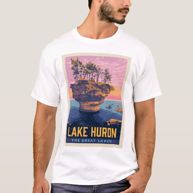 Great Lakes | Lake Huron T-Shirt (Front)