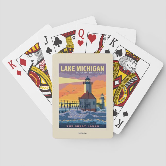 Great Lakes | Lake Michigan Playing Cards (Back)