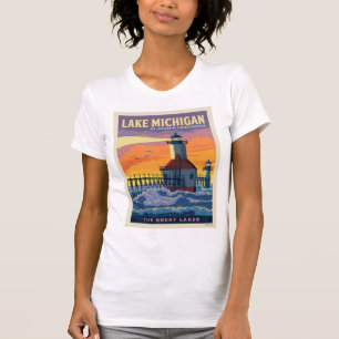 Great Lakes   Lake Michigan T-Shirt