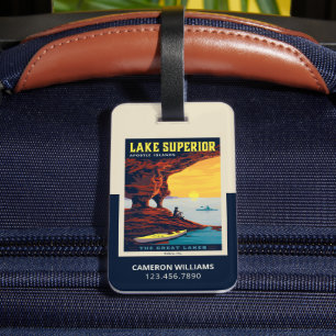 Great Lakes   Lake Superior Luggage Tag