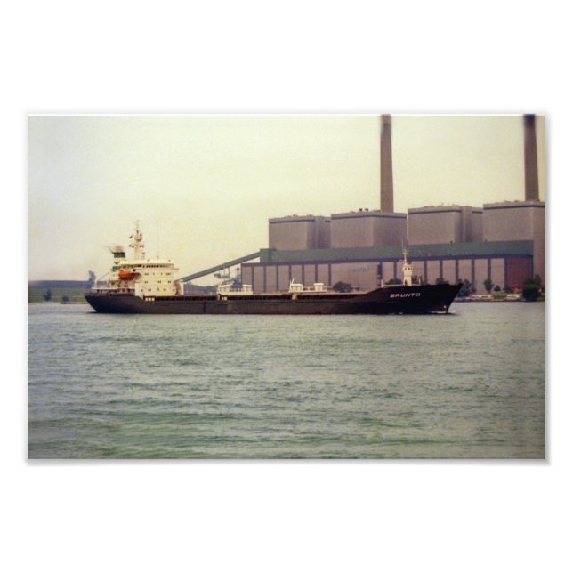 Great Lakes M/V Brunto on St. Clair River  Photo Print (Front)