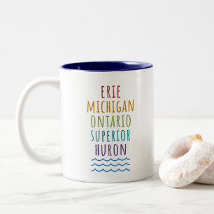 Great Lakes Mitten State Michigan Coffee Mug