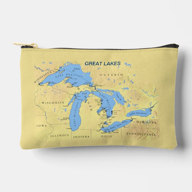 Great Lakes of North America Accessory Pouch (Front)