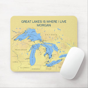 Great Lakes of North America Mouse Pad