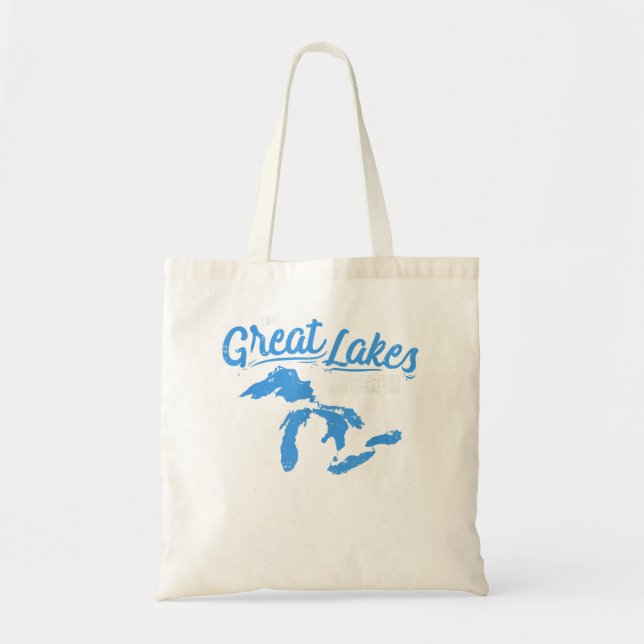 Great Lakes Shark Free & Unsalted Summer Vacation  Tote Bag (Front)