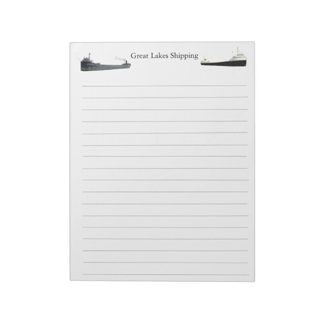 Great Lakes shipping 8" x 11.5"notepad Notepad (Rotated)