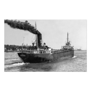 Great Lakes steamer Prindoc (stern) Photo Print