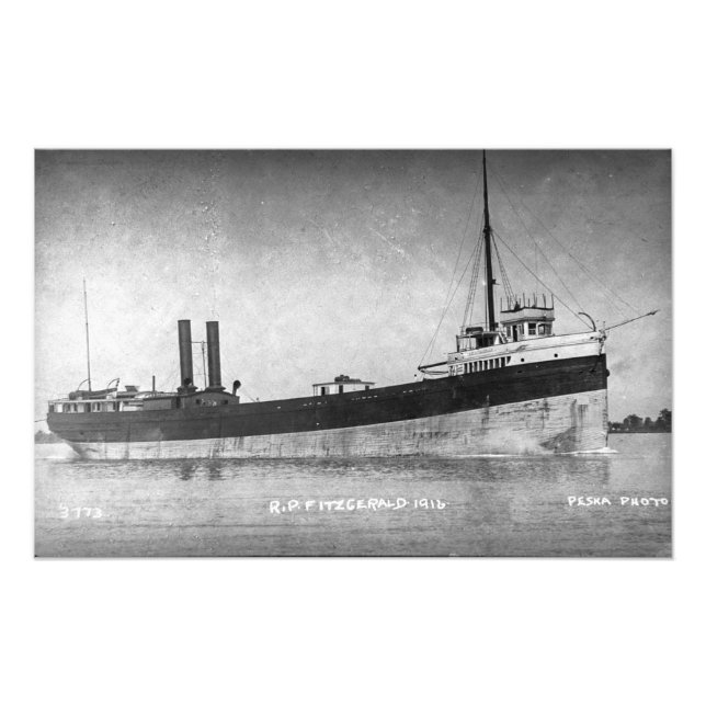 Great Lakes steamer R.P Fitzgerald Louis Pesha Photo Print (Front)