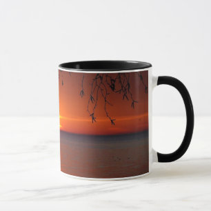 Great Lakes Sunset by Bobby Mikul ceramic mug