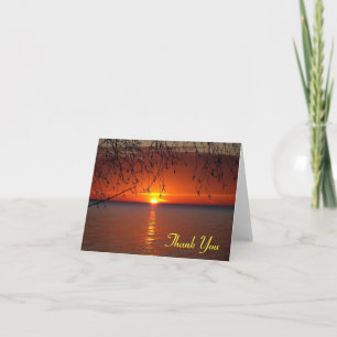 Great Lakes Sunset by Bobby Mikul thank you note Card