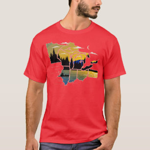 Great Lakes Sunset Kayak Fishing Original Great La T-Shirt