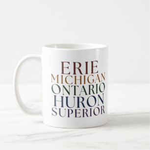 Great Lakes Tee Michigan Lakes T-shirts Coffee Mug