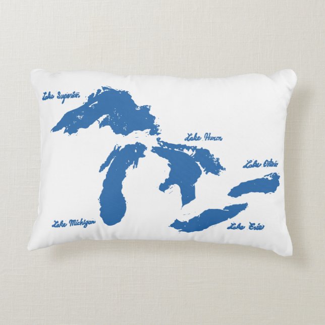 Great Lakes Throw Pillow (Back)