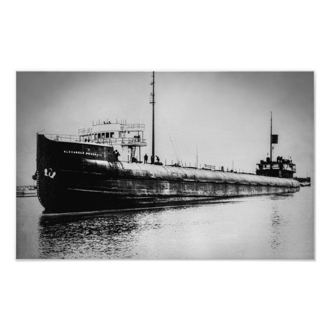 Great Lakes whaleback steamer Alexander McDougall Photo Print (Front)