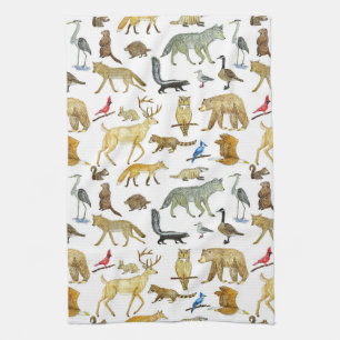 Great Lakes Wildlife Tea Towel