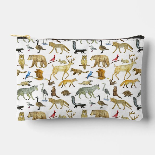 Great Lakes Wildlife Zipper Pouch (Front)