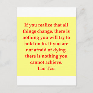 great Lao Tzu Quote Postcard