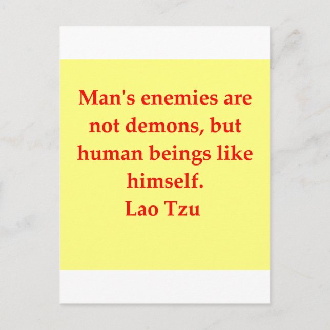 great Lao Tzu quote Postcard (Front)