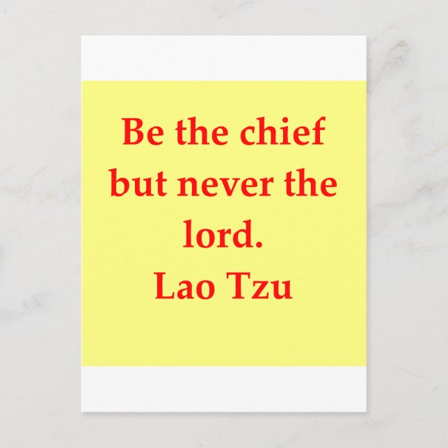 great Lao Tzu Quote Postcard (Front)