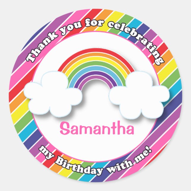 Great last minute kids party thank you gift ideas classic round sticker (Front)