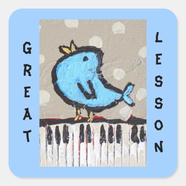 great lesson piano student sticker (Front)