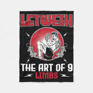 Great Lethwei Boxing Outfit Kick Mma Kickboxing Fleece Blanket