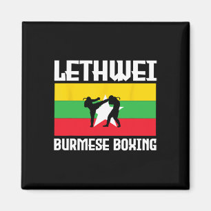 Great Lethwei Burmese Boxing Outfit Kick Mma Kickb Magnet