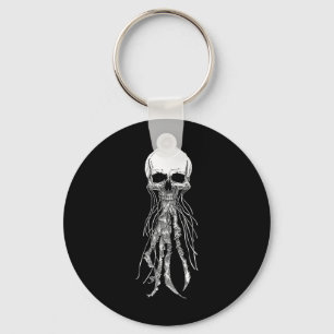 Great Lion Cat Face With Dark Green Eyes Crazy Art Key Ring