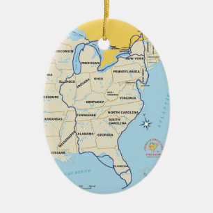 Great Loop Map Ornament