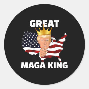 Great MAGA King Classic Round Sticker