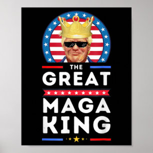 Great MAGA King Trump Biden Political Ultra Mega P Poster