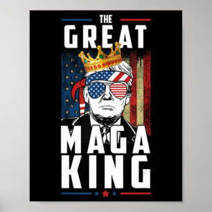 Great MAGA King Trump Biden Political Ultra Mega P Poster