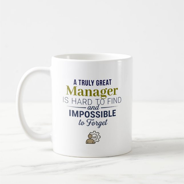 Great Manager Personalised Name Gift Coffee Mug (Left)