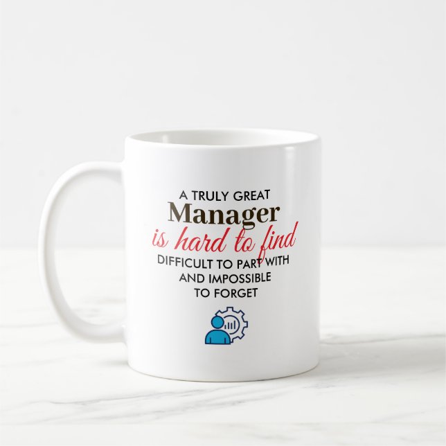 Great Manager Personalized Name Gift Coffee Mug (Left)