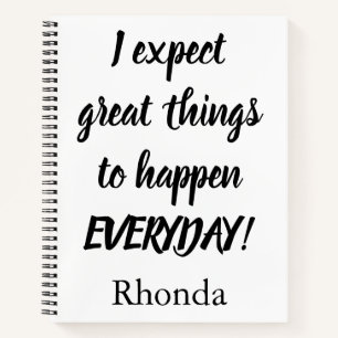 Great Manifestation Black and White Notebook