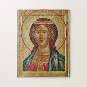 Great-Martyr St. Barbara Orthodox Christian Icon Jigsaw Puzzle