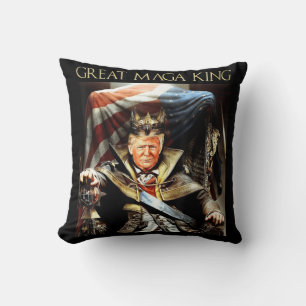Great Mega King USA Flag Ultra Maga Trump Cushion