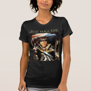 Great Mega King USA Flag Ultra Maga Trump T-Shirt