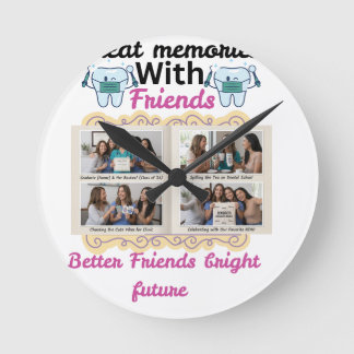 Great Memories with Friends Personalised Gift | Cu Round Clock