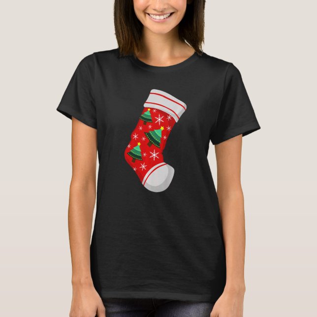 Great Merry Christmas Eve Stocking Xmas Party Sock T-Shirt (Front)