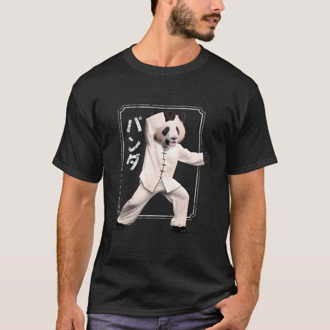 Great Mial Panda Bear Karate Kungfu Fight T-Shirt (Front)
