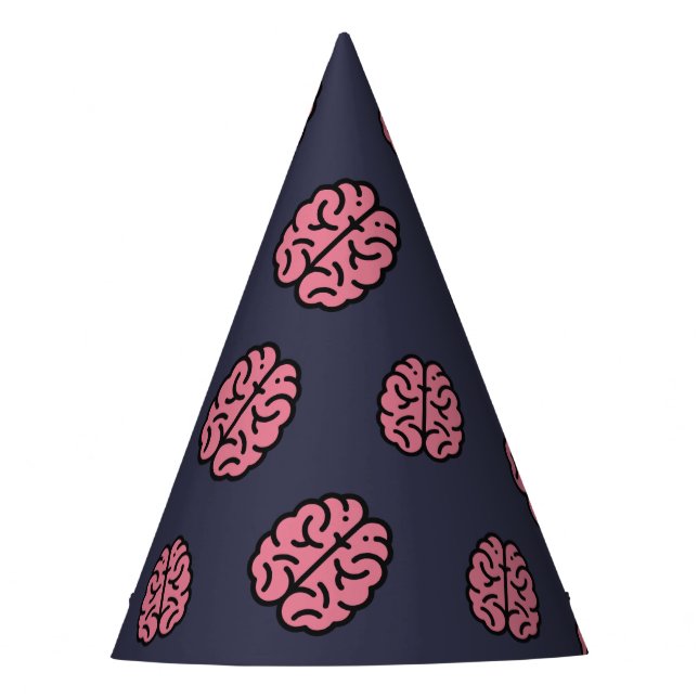 Great Minds Brain Pattern Party Hat (Front)