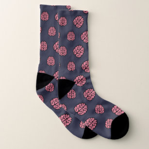Great Minds Brain Pattern Socks