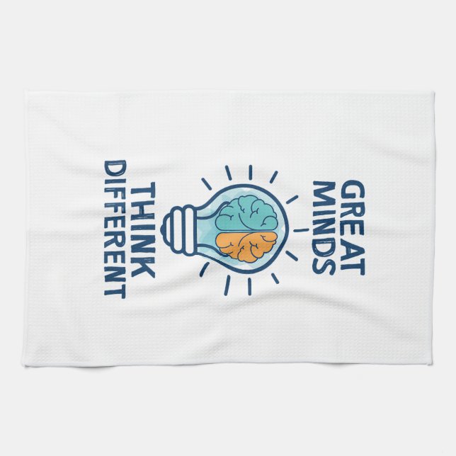 Great Minds Think Different Tea Towel (Horizontal)