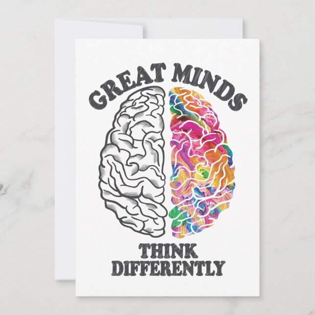 Great Minds Think Differently Brain (Front)