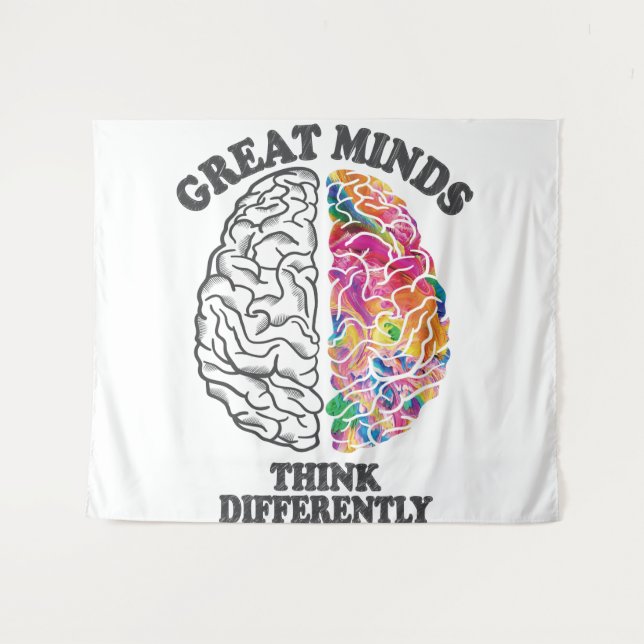 Great Minds Think Differently Brain Tapestry (Front (Horizontal))