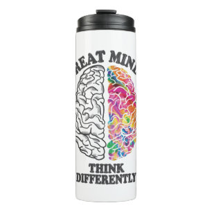 Great Minds Think Differently Brain Thermal Tumbler