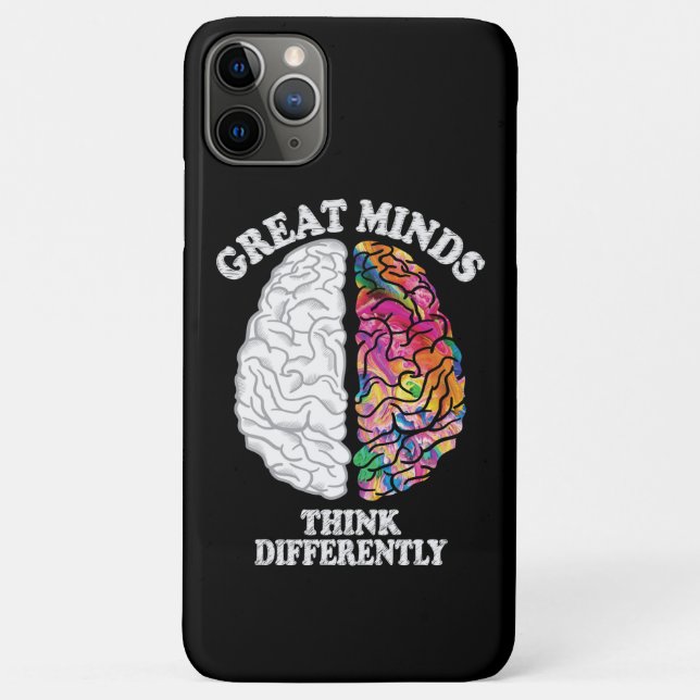 Great Minds Think Differently Funny Case-Mate iPhone Case (Back)